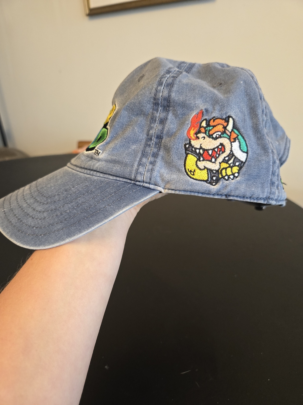 Official Nintendo Super Mario Bros Denim Dad Hat Cap Patch Embroidered - Picture 3 of 10